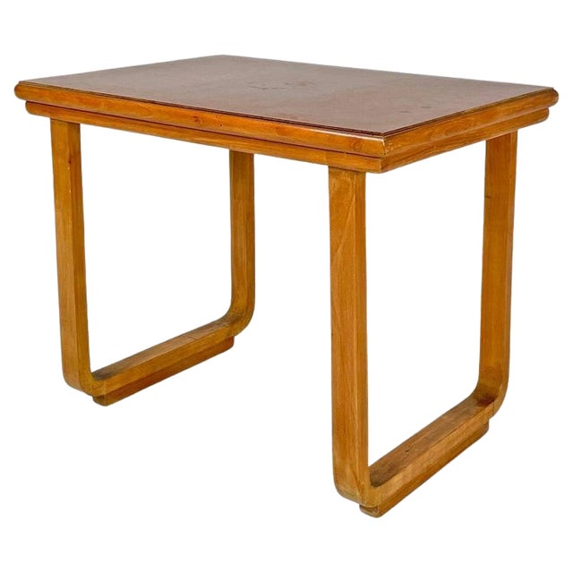 Italian Art Deco Wooden Coffee Table, 1940s For Sale