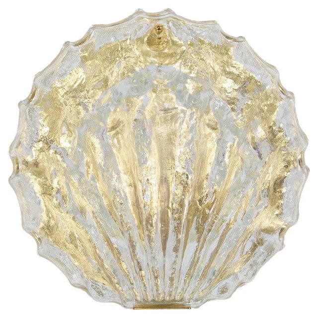 Murano Glass Shell Wall Light attributed to Limburg, Germany, 1970s For Sale - Image 11 of 11