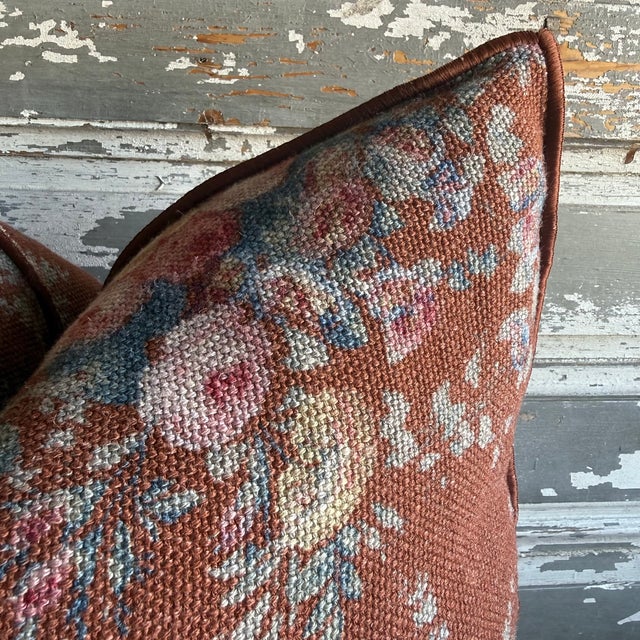 French Linen Accent Cover– Pompadour Argile 20 For Sale - Image 4 of 7