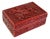 Vintage Chinese Hand-Carved Cinnabar Lacquer Box For Sale