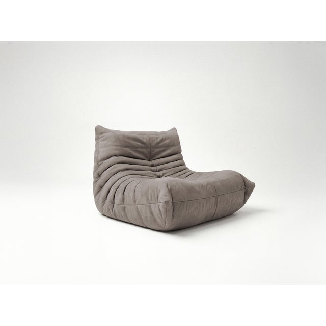 Togo Sofa in Warm Grey Microfiber by Michel Ducaroy for Ligne Roset, Set of 5 For Sale - Image 9 of 14