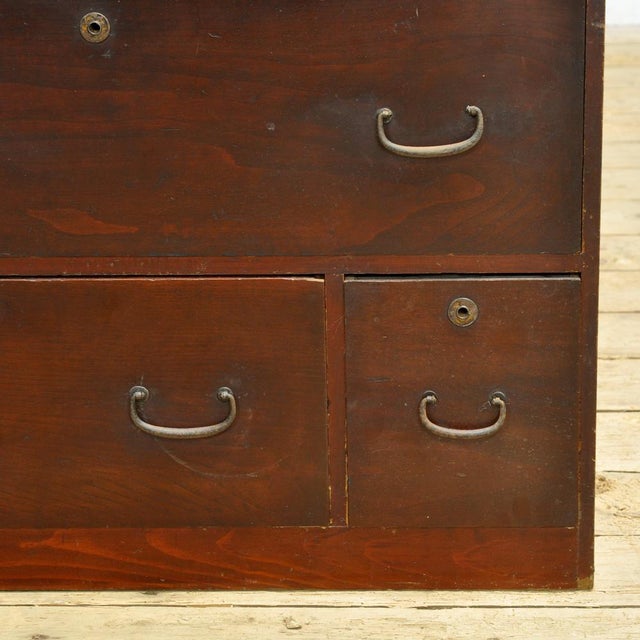 Antique Japanese Tansu Chest of Drawers, 1890 For Sale - Image 10 of 12