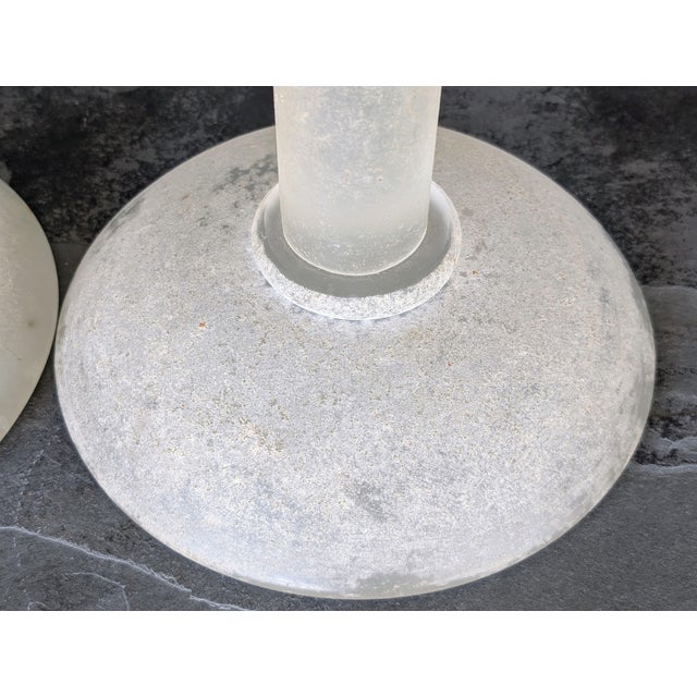Karl Springer Scavo Glass Candle Holders Vintage 80's For Sale In Phoenix - Image 6 of 8