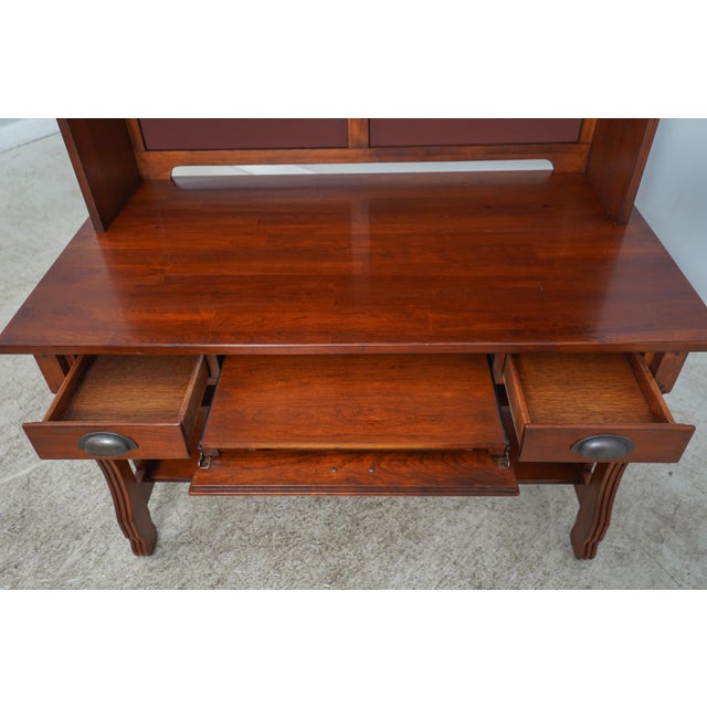 Lexington Cherry Computer Desk W. Hutch Top Chairish