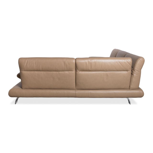 Light Brown Leather Rodrigo Corner Sofa with Manual Function from Contur For Sale - Image 13 of 15