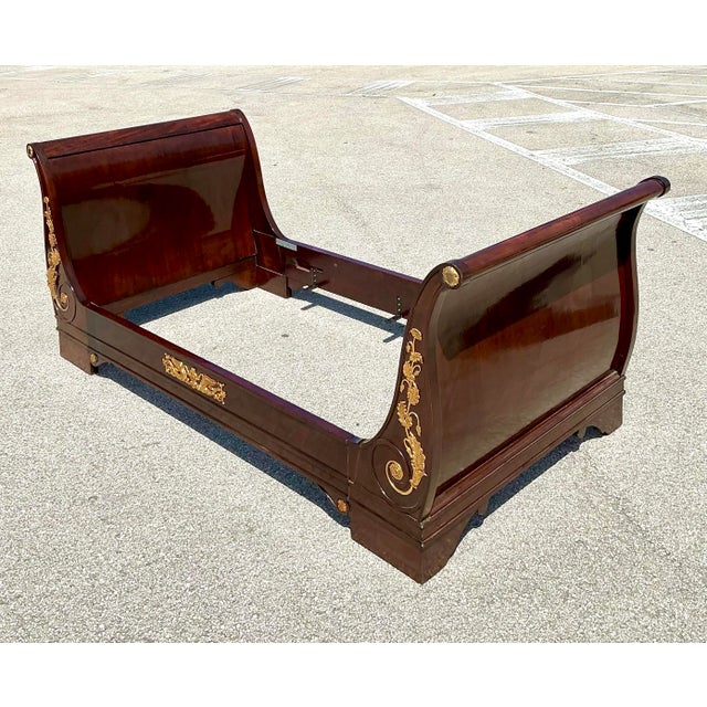 19th Century Vintage 19th Century French Empire Sleigh Daybed For Sale - Image 5 of 12