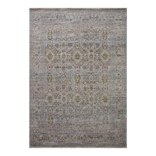 Jean Stoffer x Loloi Bradbury Grey / Multi 7'-10" x 10' Area Rug For Sale