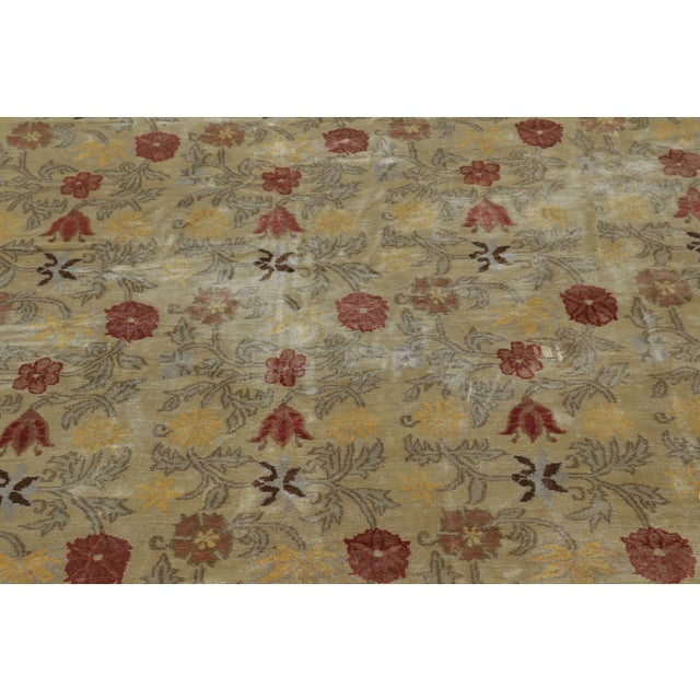 Traditional Rug & Kilim’s Spanish Style Rug in Off-White-Beige With Floral Patterns “Bilbao” For Sale - Image 3 of 8