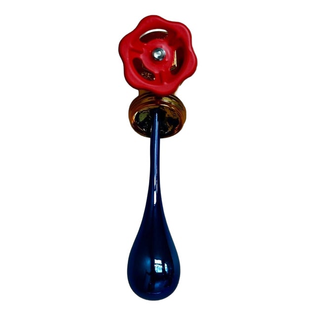 Santicri, Running Out Wall Sculpture, 2000s, Chrome-Plated Resin and Gold Faucet For Sale
