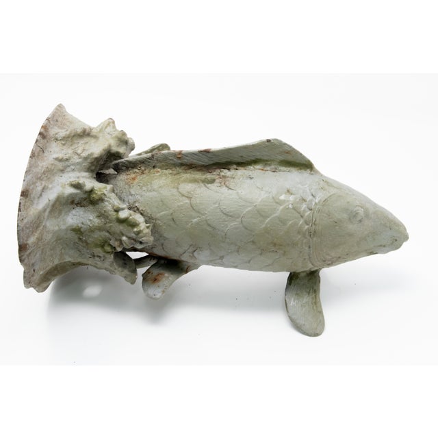 Metal Fish Fountain Head 20th Century Cast For Sale - Image 9 of 11