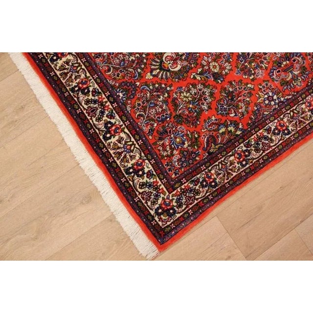 Middle Eastern Hand-Knotted Saroug Rug For Sale - Image 4 of 10