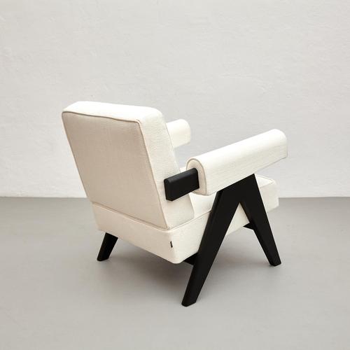 Black 053 Capitol Complex Armchair by Pierre Jeanneret for Cassina For Sale - Image 8 of 13