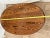 Vintage Oval Coffee Table Tiger Oak, Center Drawer, Shelf, Columns, Empire Style For Sale - Image 9 of 10
