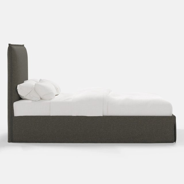 Not Yet Made - Made To Order Stoffer Home x Cloth & Company Maura Slipcover Bed in Textured Linen Charcoal For Sale - Image 5 of 6