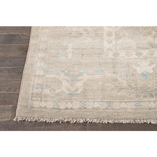 21st Century Modern Tan Beige Sultanabad Wool Rug For Sale - Image 11 of 12
