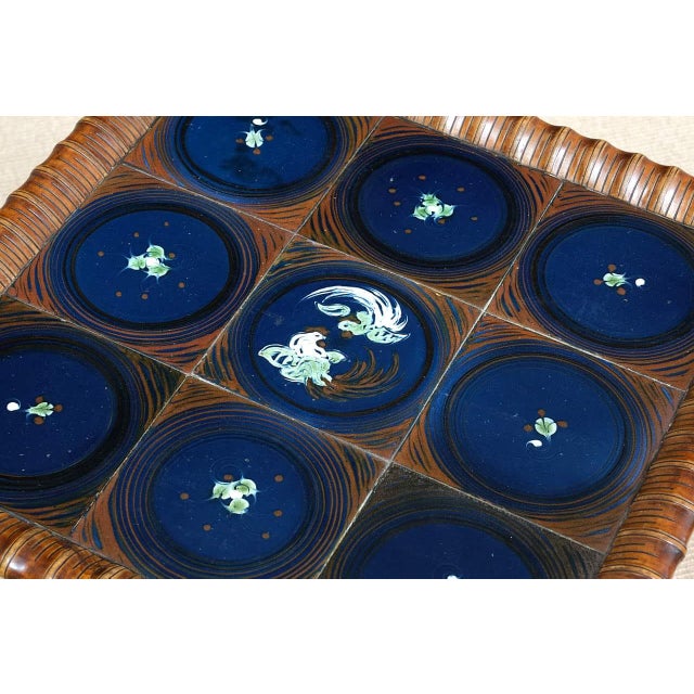 Sculptural Side Table with Hand-Decorated Tile Top from Frederik Stærmose, Denmark, 1930s For Sale - Image 15 of 17