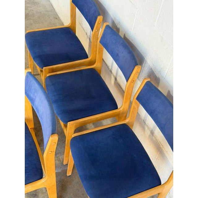 Wood Mid 20th Century Set of 5 Danish Modern Dining Chairs in the Style of Erik Buch For Sale - Image 7 of 11