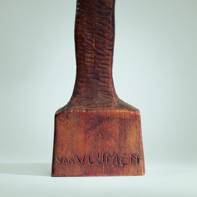 Koos van Vlijmen, Nude Sculpture of Womans Figure, 1970s, Wood For Sale - Image 12 of 13
