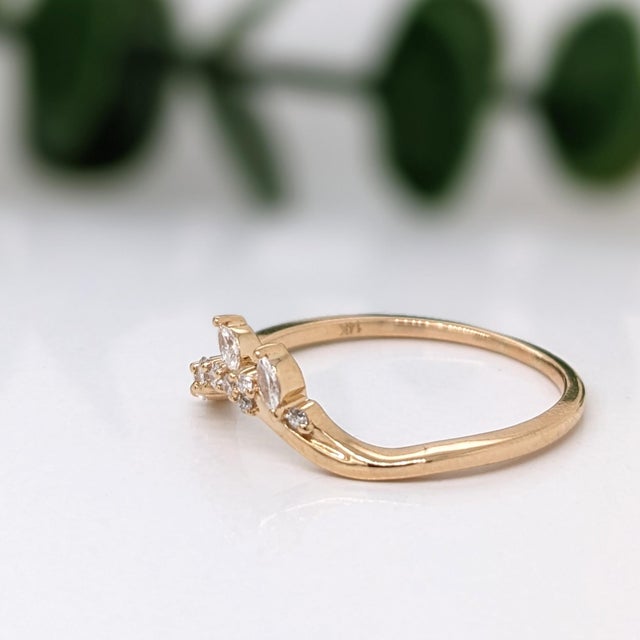 Gold Natural Diamond Ring Solid 14k Gold – Dainty, Classic & Timeless Jewelry Piece, Size 6.75 For Sale - Image 8 of 10