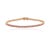 Metal Classic Tennis 2.34 Carats Pink Sapphire 18k Rose Gold Bracelet by VRJewels For Sale - Image 7 of 12
