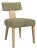 Pair Dining Chairs in Moss For Sale