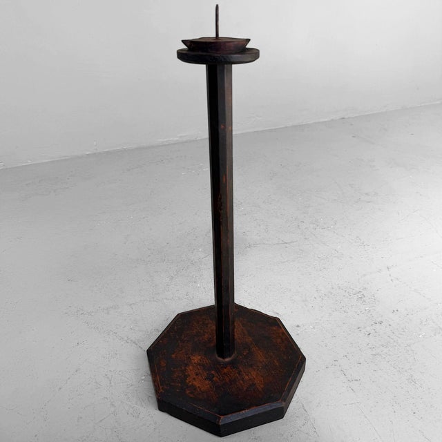 Antique Japanese Wooden Shokudai Candleholder, 1870s For Sale - Image 5 of 10