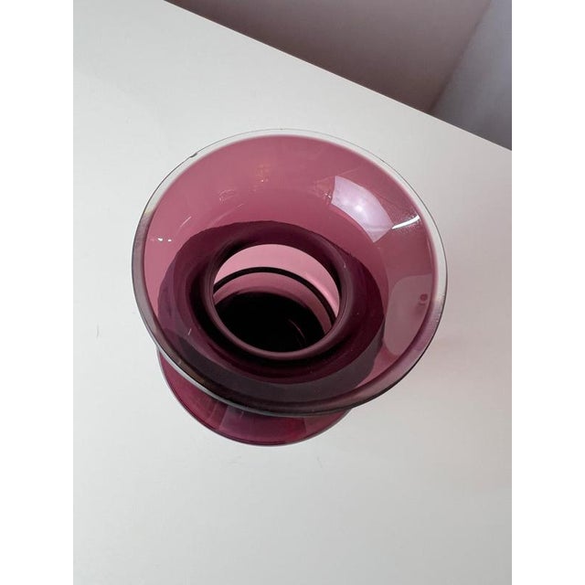 Glass Purple Glass Vase by Nanny Still for Riihimäen Lasi For Sale - Image 7 of 9