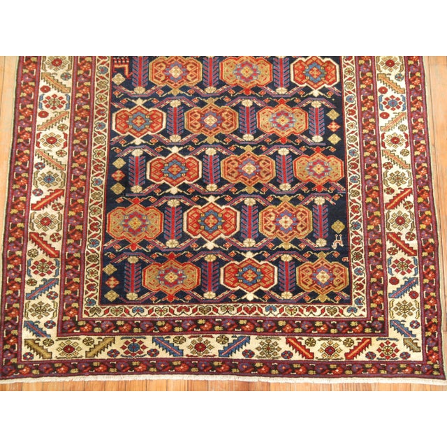 Chippendale Antique Zabihi Collection Navy Persian Accent Rug - 4'3" x 6'5" For Sale - Image 3 of 5