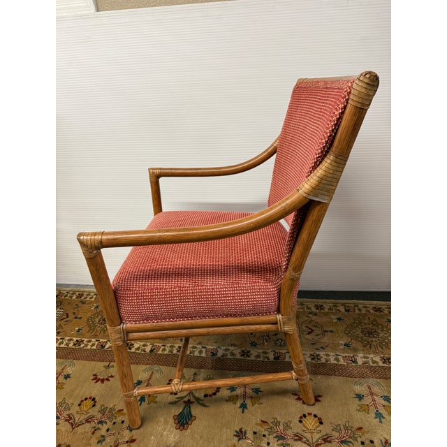 Red Orlando Diaz-Azcuy for McGuire Furniture Prescott Dining Chairs, Set of Four For Sale - Image 8 of 12