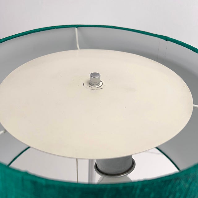 Minimalist Model 180 Table Lamp with Marble Base and Green Silk Shade by Florence Knoll for Knoll International, 1965 For Sale - Image 6 of 13