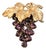 Vintage 1960s Signed Napier Goldtone Faux-Amethyst Grape Cluster Brooch For Sale
