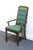 BURLINGTON HOUSE Solid Birch Mid Century Transitional Upholstered Dining Arm Chair 43" High 21" Wide 24" Deep Seat: 19"...