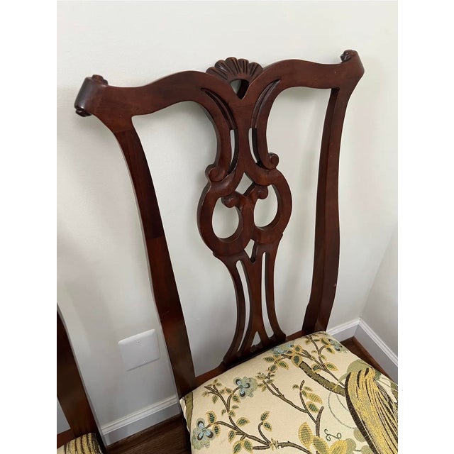 Brown Late 20th Century Set of 10 Chippendale Style Dining Chairs by Century Furniture Company For Sale - Image 8 of 12