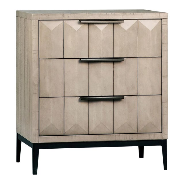 Grey Wash Deco Bedside Cabinet For Sale