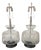 1960s Etched Glass Lamps - a Pair For Sale