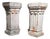 19th Century Italian Hexagonal Terracotta Pedestals with Classical Sculptures, Set of 2, 1880 For Sale
