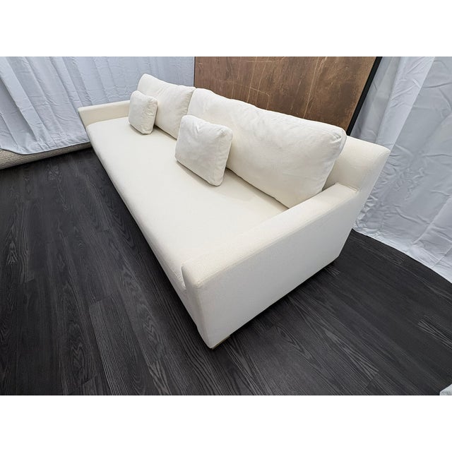 Rh Restoration Hardware Belgian Track Arm Bench-Cushion Sofa For Sale - Image 11 of 18
