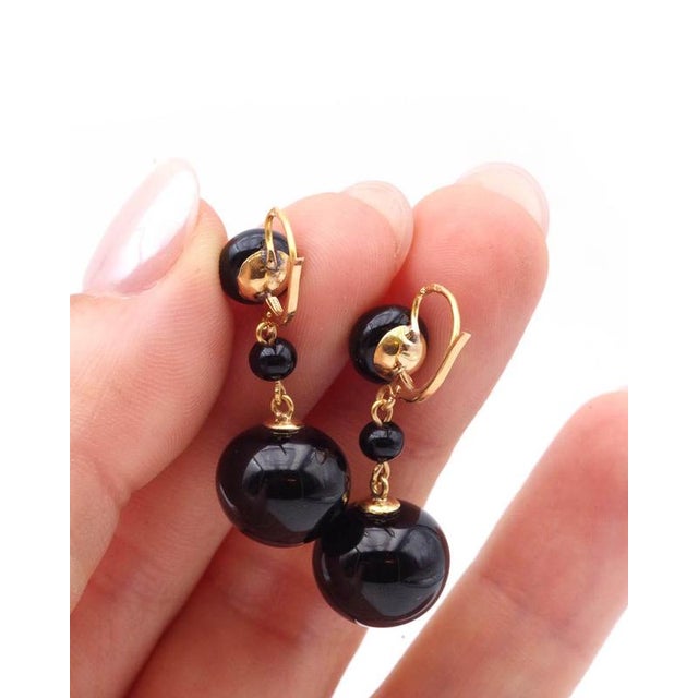 Victorian Mourning Drop Earrings, Set of 2 For Sale - Image 3 of 7