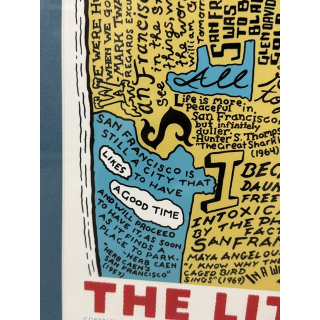 Ian Huebert for Rumpus Literary City Map of San Francisco, Framed For Sale - Image 10 of 12