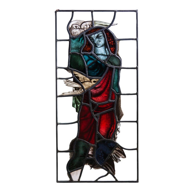 Hand-Crafted Art Glass Window, 1950 For Sale