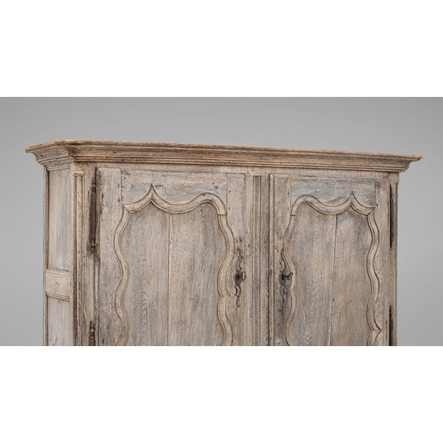 19th Century France Antique White Wood Storage Cabinets & Cupboards For Sale - Image 10 of 11