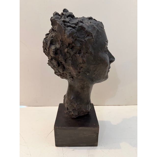 1960s Vintage Modern Sculptural Female Bust For Sale - Image 5 of 12