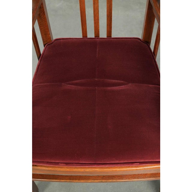 2000 - 2009 Art Nouveau / Jugendstil Dining Chairs with Red Fabric Upholstery from Schuitema, Set of 2 For Sale - Image 5 of 15