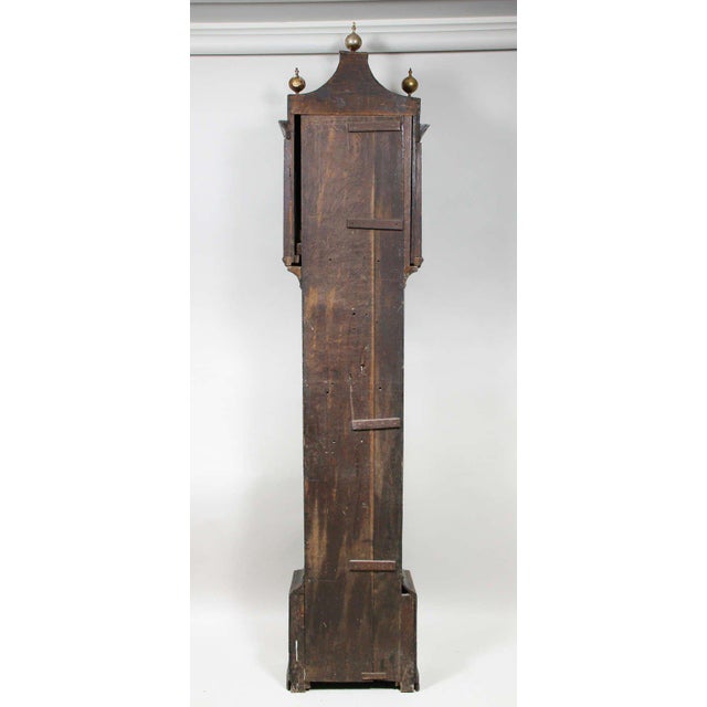 George III Green Japanned Tall Case Clock For Sale - Image 10 of 11