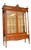 Victorian Satinwood Display Cabinet, 1880s For Sale