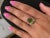 Peridot Diamond and Pink Sapphire White Gold Cocktail Ring Size 7 For Sale In Los Angeles - Image 6 of 9