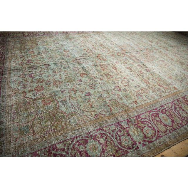 Ivory Vintage Distressed Mahal Rug - 10' X 16' For Sale - Image 8 of 12