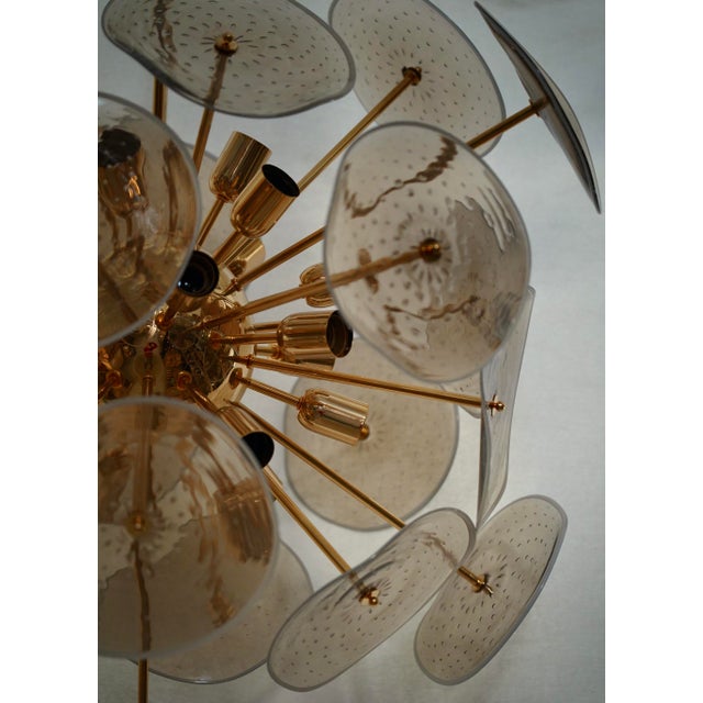 Metal Murano Glass Sputnik Chandelier, 2000s For Sale - Image 7 of 8