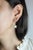 Metal Silvery White Pearl Star Galaxy Celestial Constellation Zodiac 18k Gold Earrings, A Pair For Sale - Image 7 of 8
