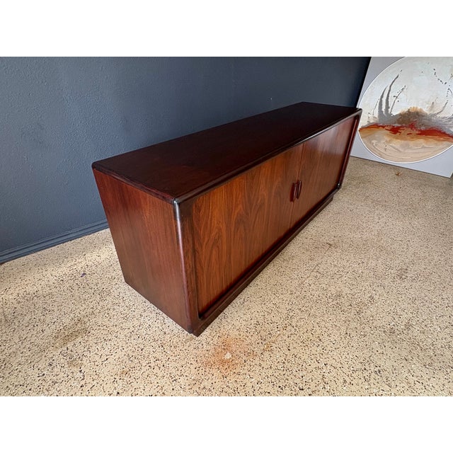 Mid-Century Modern Rosewood Tambour Door Credenza by Dyrlund For Sale - Image 3 of 12